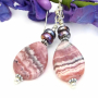 teardrop_earrings_rhodochrosite_pearls_pink_grey_gray.jpg