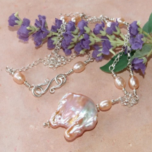 LOVIN' PEARLS - Keshi Pearls Wire-wrapped Sterling Handmade Necklace