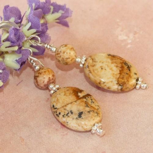 DESERT SOUTHWEST - Earthy Picture Jasper Handmade Earrings