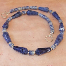 LIKE MY FAVORITE BLUE JEANS - Sodalite Blue Jean Sterling Handmade Necklace