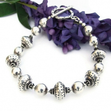 SIMPLY SILVER - Sterling Silver Handmade Bracelet, Thai Silver Unique