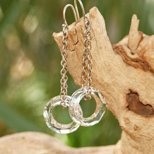 COSMIC CRYSTALS - Swarovski Crystal Cosmic Rings Sterling, Handmade Earrings