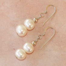 TULAROSA - Beautiful Freshwater Pearl & Sterling Handmade Earrings