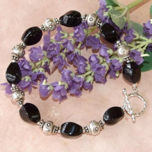 EYE SEE YOU - Evil Eye Thai Silver Black Onyx Sterling Handmade Bracelet