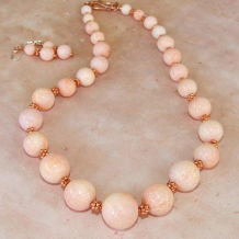 ROATAN DREAMING - Graduated Sponge Coral Copper Handmade Necklace