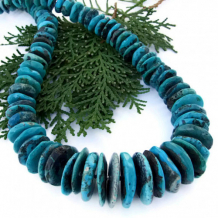 ON THE TURQUOISE TRAIL - Turquoise Handmade Necklace, Southwest Gemstone Jewelry Rustic Sterling