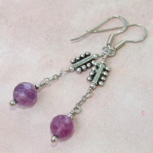 PROVENCE - Purple Rainbow Fluorite Sterling Earrings, Handmade