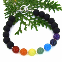 A MOMENT OF ZEN - 7 Chakra Gemstone Bracelet, Balance Yoga Meditation Handmade Jewelry Gift